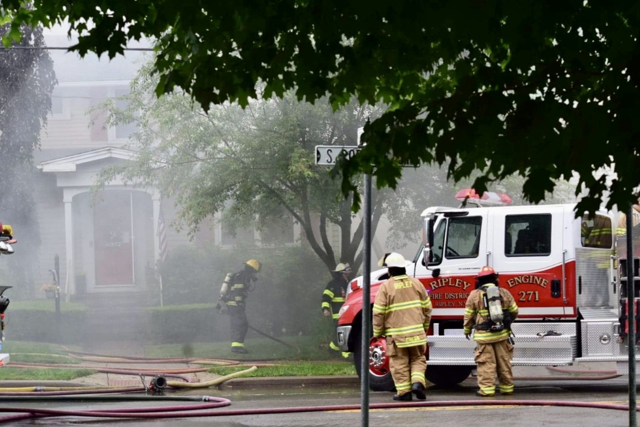 Crews battle house fire in Westfield | News, Sports, Jobs - Observer Today